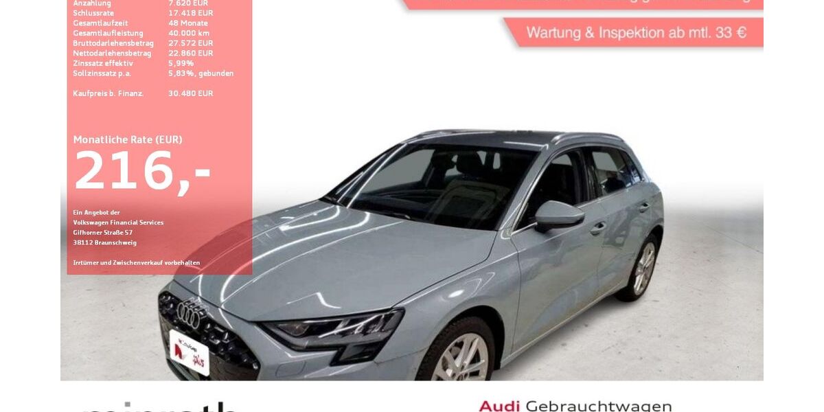 Audi A3 9.982 km 30.230 &euro; Moers-Hülsdonk 47441