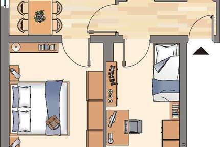 Wohnung zum Mieten in Marl 439 € 52.94 m² 2 zimmer