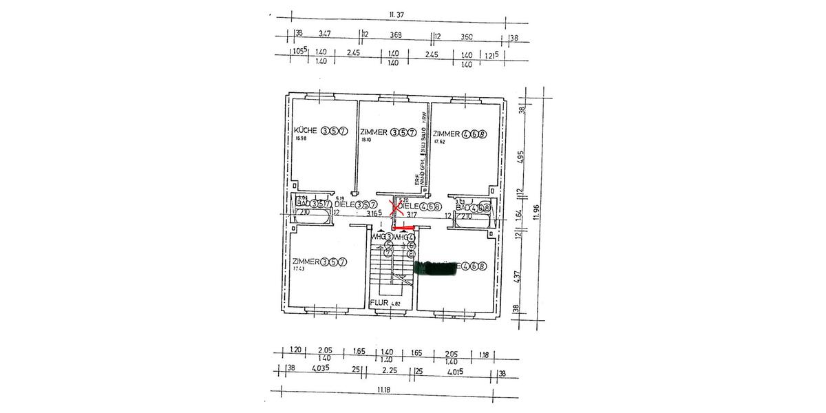 Etagenwohnung Essen Stadtbezirk III - 5 Zimmer, 104 m&sup2;, 263.000&euro; | Angebot:25105008