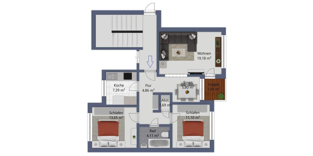 Gepflegte 3-Zimmer-Wohnung in Velbert-Langenberg 3 zimmer