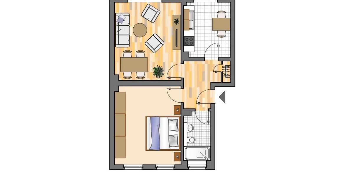 Etagenwohnung Recklinghausen Hillerheide - 2 Zimmer, 53 m&sup2;, 449&euro; | Angebot:25249313