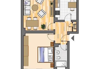 Wohnung Recklinghausen Hillerheide - 2 Zimmer, 53 m&sup2;, 449&euro; | Angebot:25249313