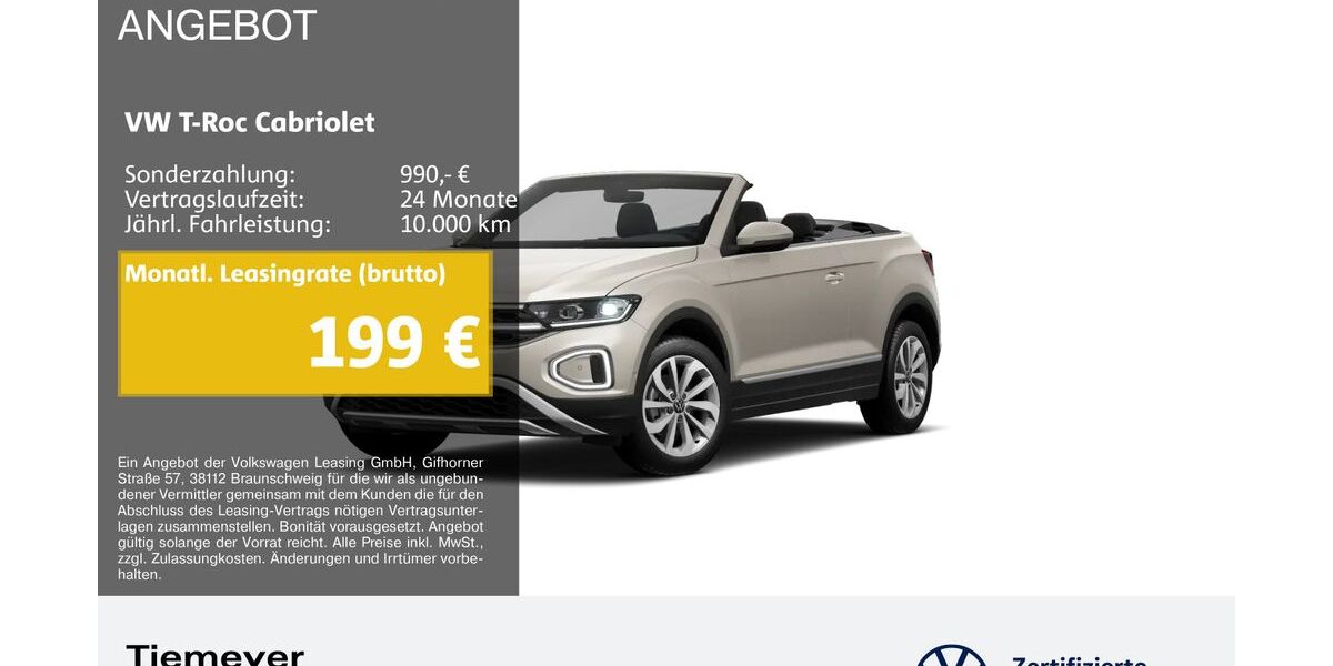 VW T-Roc 5.371 km 27.650 &euro; Duisburg 47059