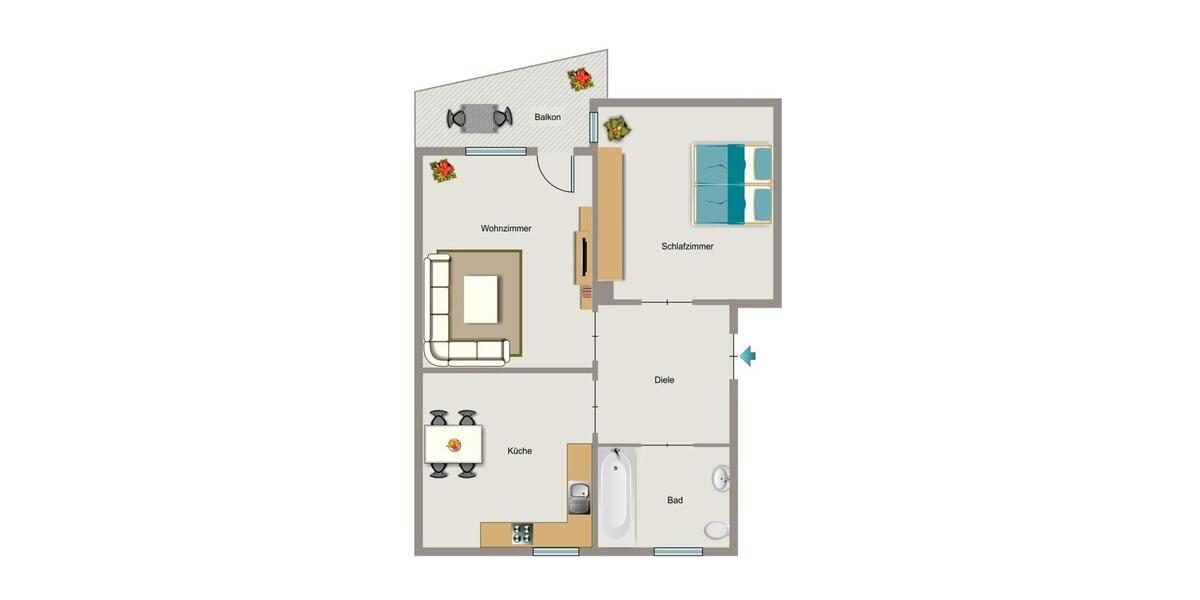 Bei VIVAWEST die Sonnenstrahlen auf dem eigenen Balkon genießen. 2.5 zimmer