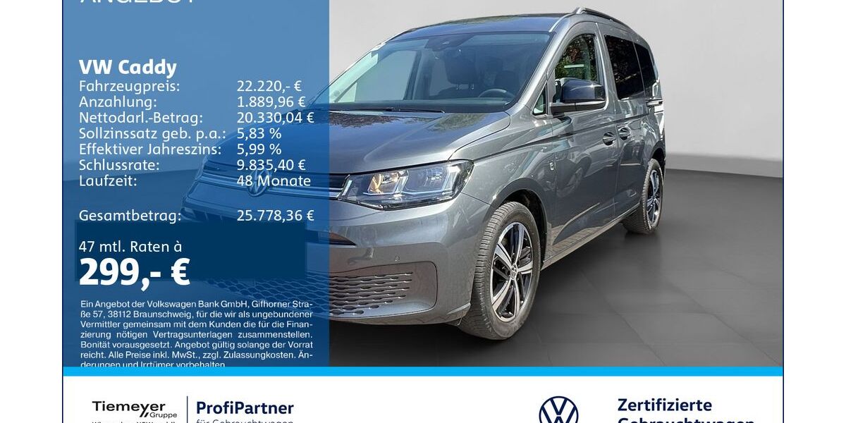 VW Caddy 58.027 km 21.650 &euro; Recklinghausen 45663