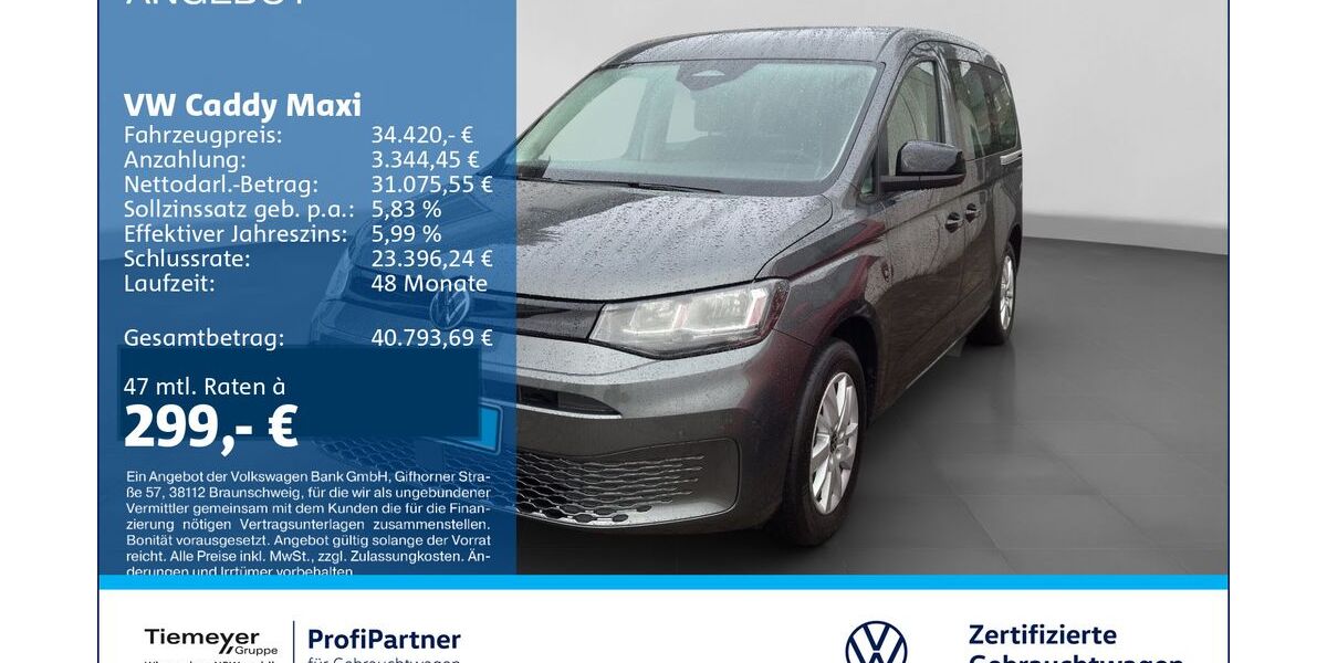 VW Caddy 1.696 km 33.420 &euro; Recklinghausen 45663