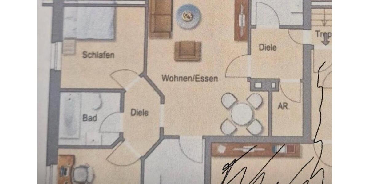 Dachgeschoßwohnung Bottrop Batenbrock - 3.5 Zimmer, 70 m&sup2;, 896&euro; | Angebot:26582047