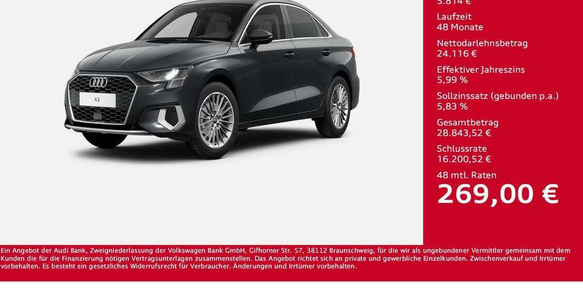 Audi A3 13.258 km 29.930 € Wesel 46485