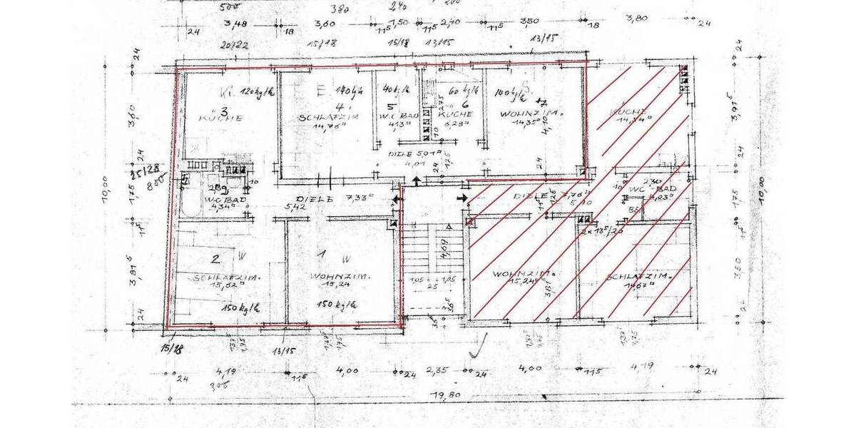 Etagenwohnung Duisburg Untermeiderich - 4 Zimmer, 100 m&sup2;, 579&euro; | Angebot:26283855
