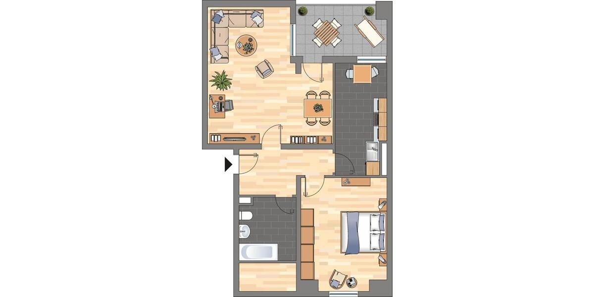 Dachgeschoßwohnung Witten - 2 Zimmer, 67 m&sup2;, 382&euro; | Angebot:26003836