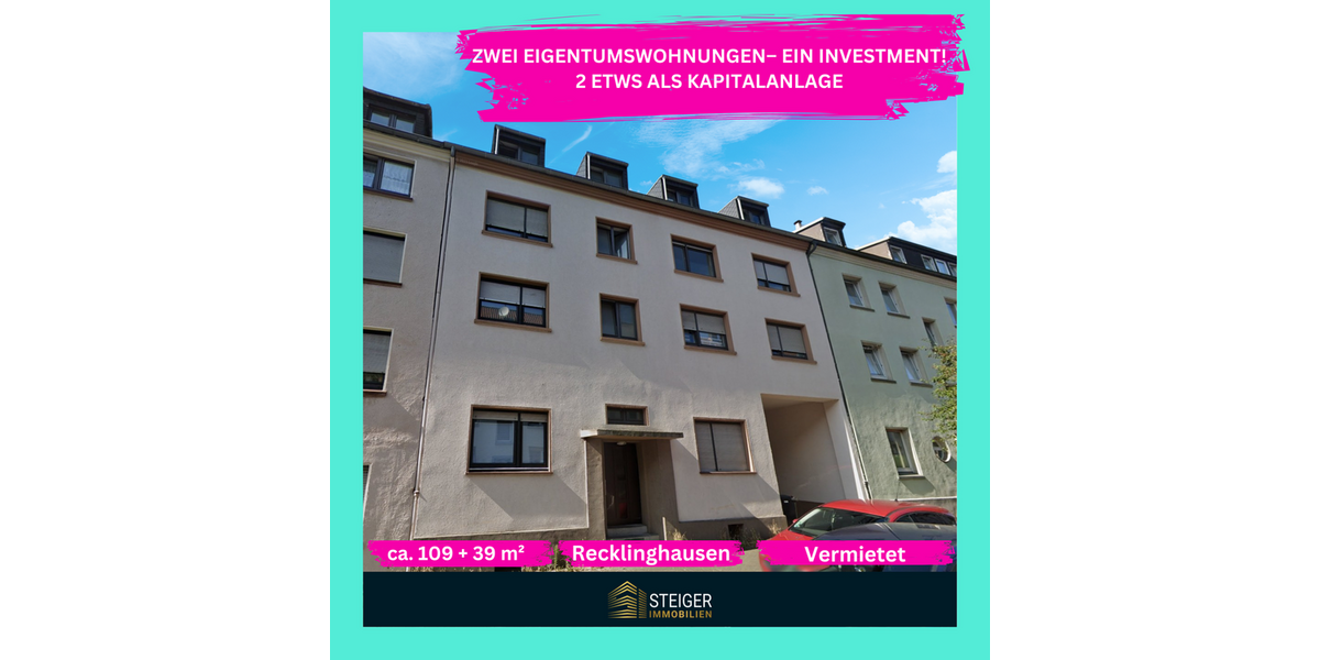 Etagenwohnung Recklinghausen - 5 Zimmer, 102 m&sup2;, 209.000&euro; | Angebot:26123852