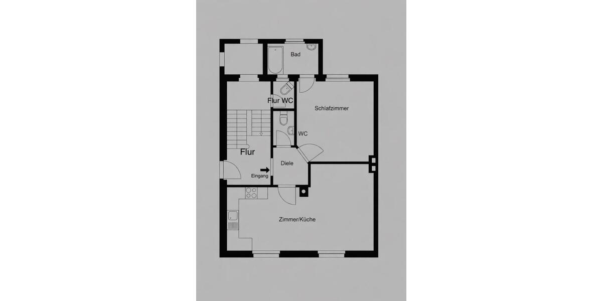 Erdgeschoßwohnung Velbert Velbert-Mitte - 2 Zimmer, 55 m&sup2;, 520&euro; | Angebot:26265952