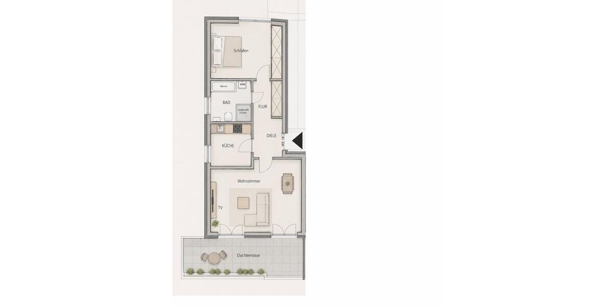 Etagenwohnung Herne Baukau - 2 Zimmer, 62 m&sup2;, 149.000&euro; | Angebot:26902562